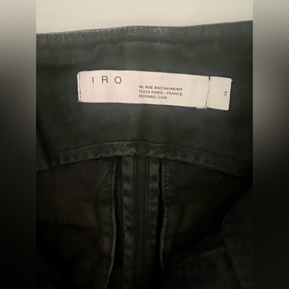 IRO
Binda Zipper Denim Mini Skirt In Dark Grey/black - Picture 3 of 10